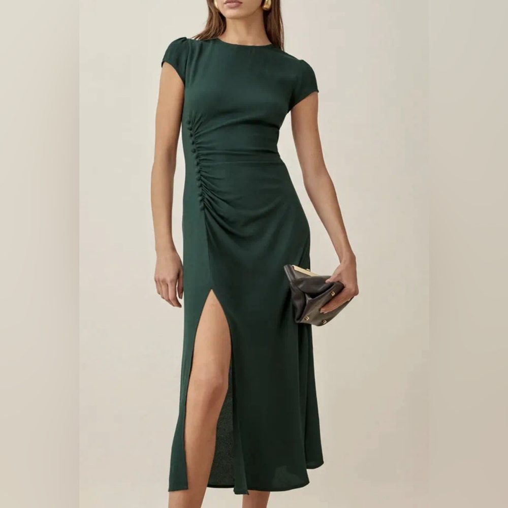 Reformation Frasier Dress Forest 2
